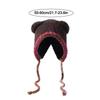 Fashion Bear Ear Knitted Woolen Hat Windproof Thickened Beanies Cap Keep Warm Ear Protection Cap for Women