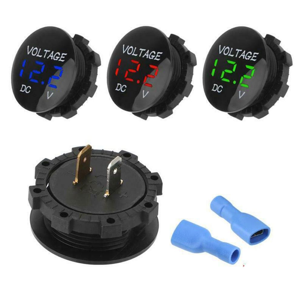 Plastic DC 12V-24V Panel Motorcycle Battery Gauge Car Voltmeter Voltage Meter
