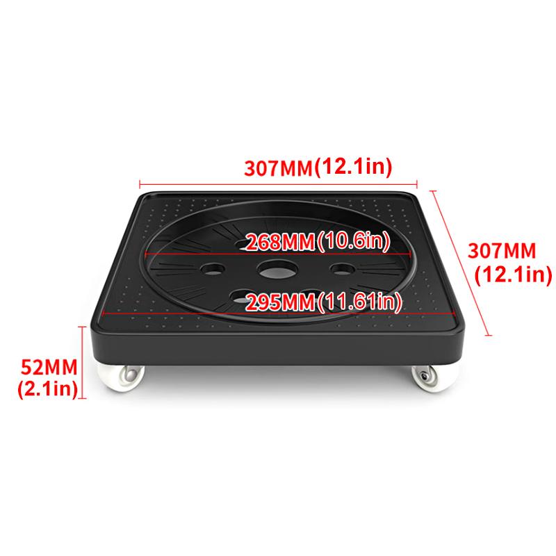 1PC Flower Pot Tray Thickened Square Reinforced Plant Pot Holder Breathable Base Planter Tray Universal Wheel Plastic