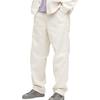 Uniqlo Casual Loose Fit Solid Color Straight Leg Jeans Unisex Bottoms Off-White 455498