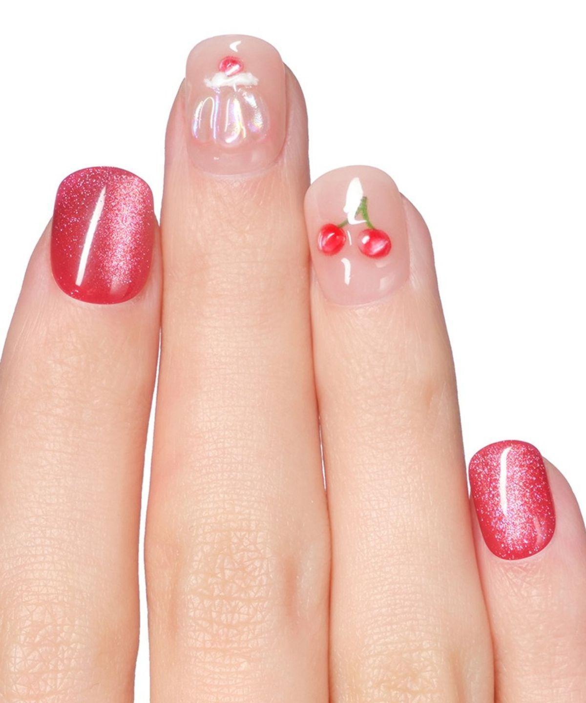 Dashing Diva Magic Press Cherry Pudding (Short Square) Nail Tips