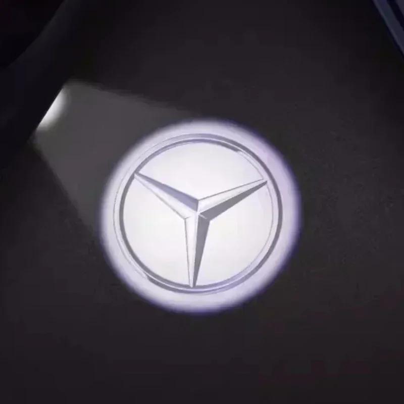 Autoaufkleber Für Benz AMG 2 Stück LED Auto Tür Projektion Willkommenslicht Logo Licht Für Mercedes Benz Maybach S-Klasse W221 W222 W223 S