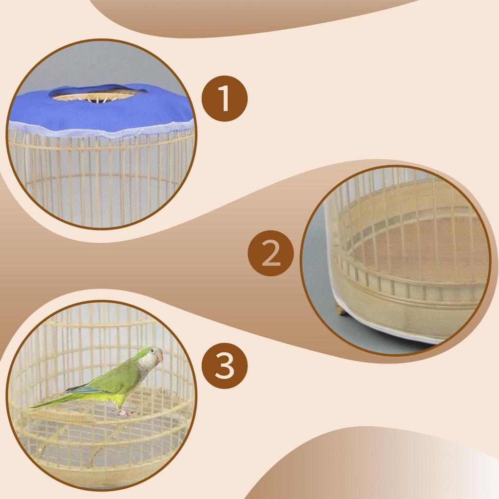 Birdcage net cover, net protector, practical food catcher, birdcage net cover