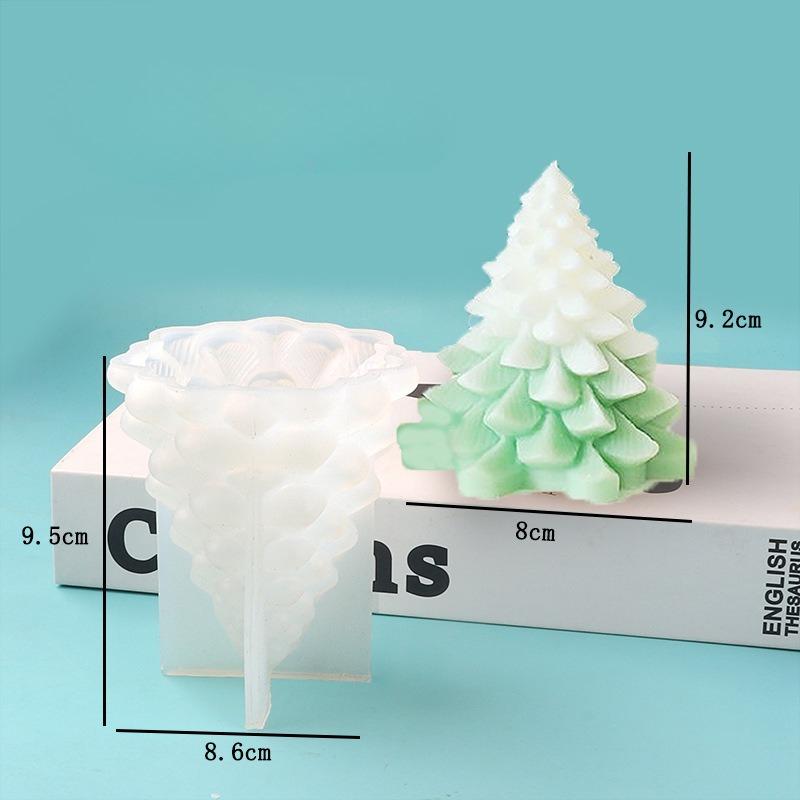 Christmas Tree Candle Silicone Mold 3D Handmade Soap Model DIY Aromatherapy Candle Tool