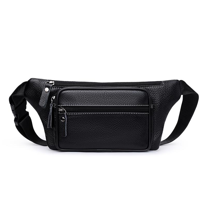 

Waist Bag Men PU Chest Bag Sport Lightweight Mobile Phone Bag чёрный