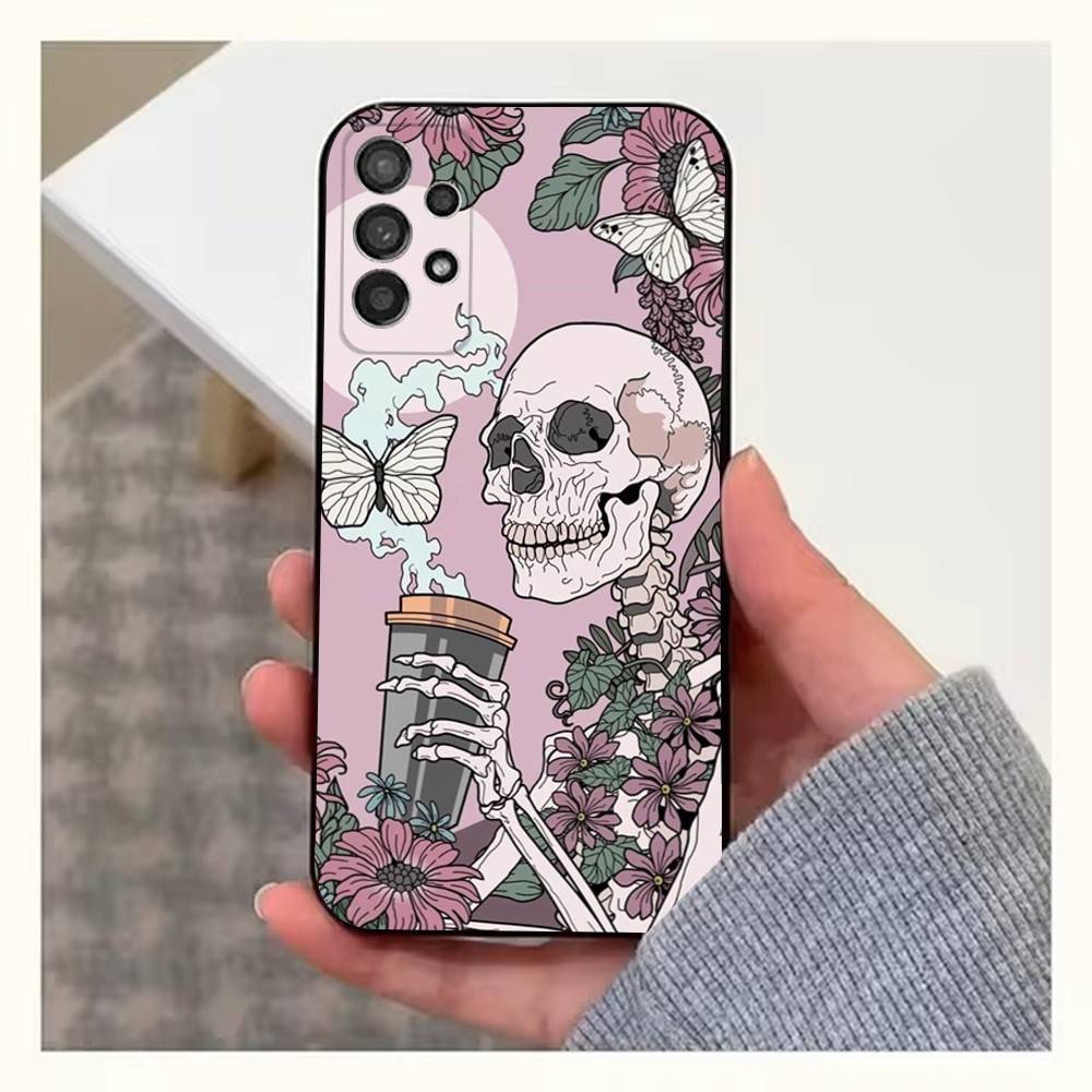 

Чехол P-Pink Skulls для Samsung S22,S25,S24,S23,Ultra,FE,S20,S10,Plus,S21,S9,Lite, Мягкий силикон, Черный SamsungS10Plus
