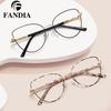 Children’s Cat-Eye Anti-Blue Light Glasses with Metal Temples - Lightweight & Comfortable Myopia Frame