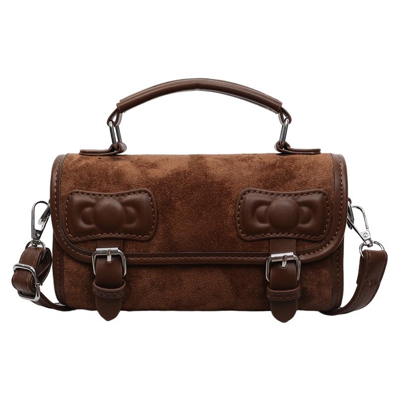 

Autumn New Retro British Saddle Messenger Bag Women s Bag Niche High-end Simple Shoulder Small Square Bag коричневий