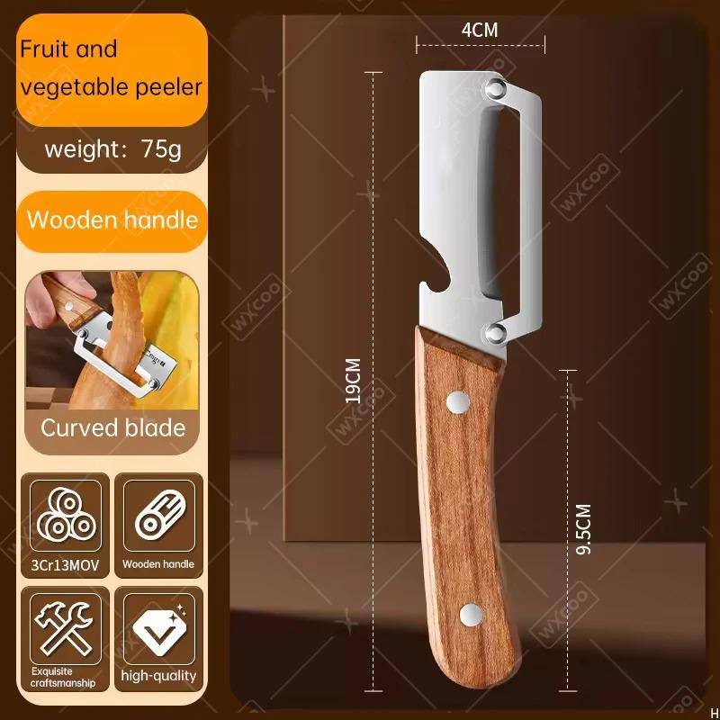 Stainless Steel Vegetable Peelers for Kitchen with Bottle Opener for Paring Fruits and Veggies Apple and Sugarcane Kitchen Tools