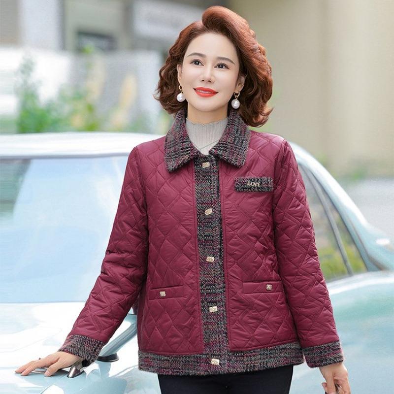 

Winter padded jacket jacket fleece thickened padded jacket women s clothing autumn and winter new padded clothing 5XL [recommended 150-80kg] бордовый