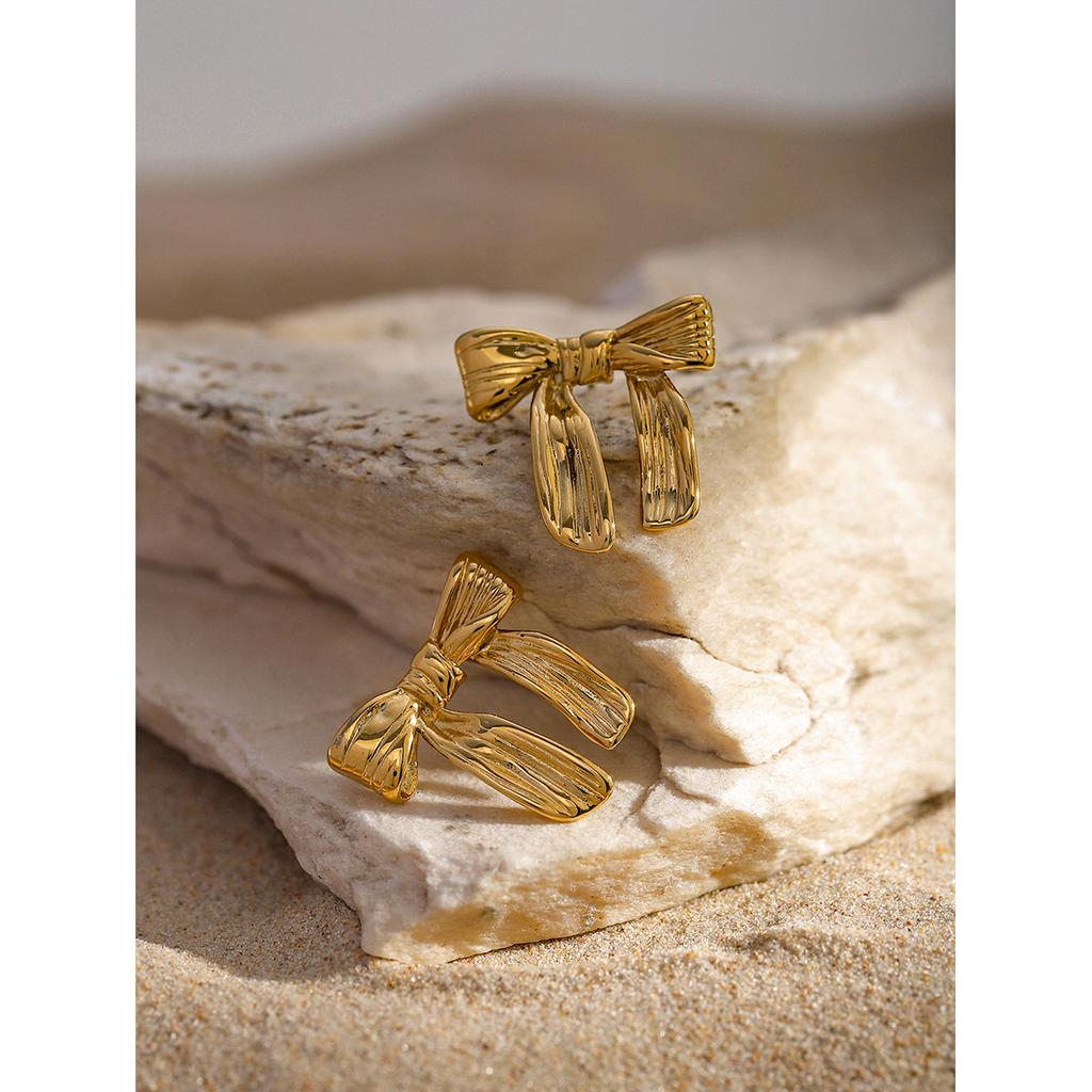 Beliebte Schleifen Minimalistische Ohrringe Einzigartiger Statement Schmuck Geburtstagsfeier Geschenk Wasserdichter Damenschmuck