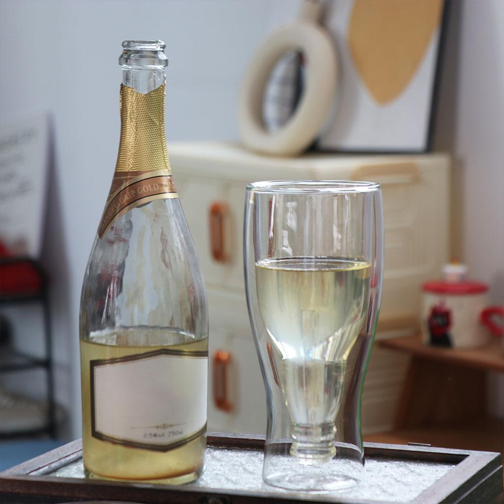 Transparent Wine Bottle Bottle Style Coffee Mug Drinkware Vodka Cups Bar