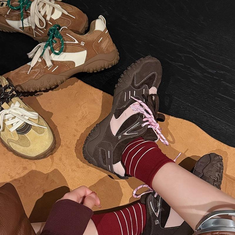 Uncle Wen sports shoes women's versatile platform casual ballet sports casual shoes inner height increase women
