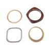 Personalized retro trend cold wind resin CCB geometric ring four-piece bracelet versatile casual women's models