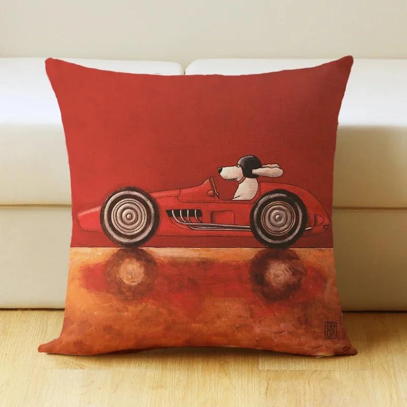 Cartoon Dog Pet Animal Print Sofa Cushion Cover Pillowcase Home Decor Party Car Bedding