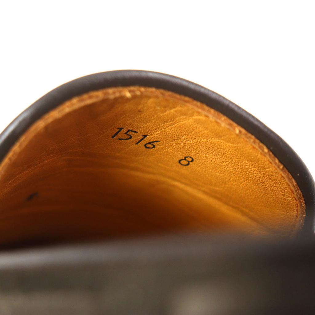 Excellent SPIGOLA loafers U tip Dark brown Suede leather mens 8 Used