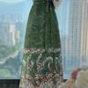 Chinese Ming Dynasty Style Hanfu Women's Stand Collar Daily Print horse-face  Skirt