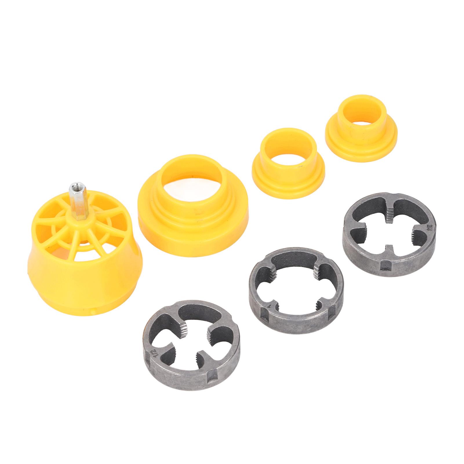 

Инструмент для нарезания резьбы ПВХ Набор круглых плашек Многоразовый резьбонарезчик для труб Сантехнический набор для электродрели