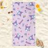 Sanrio Characters Beach Towel Cute Hello Kitty Kuromi My Melody Cinnamoroll Pochacco Print Quick Dry Microfiber Towel