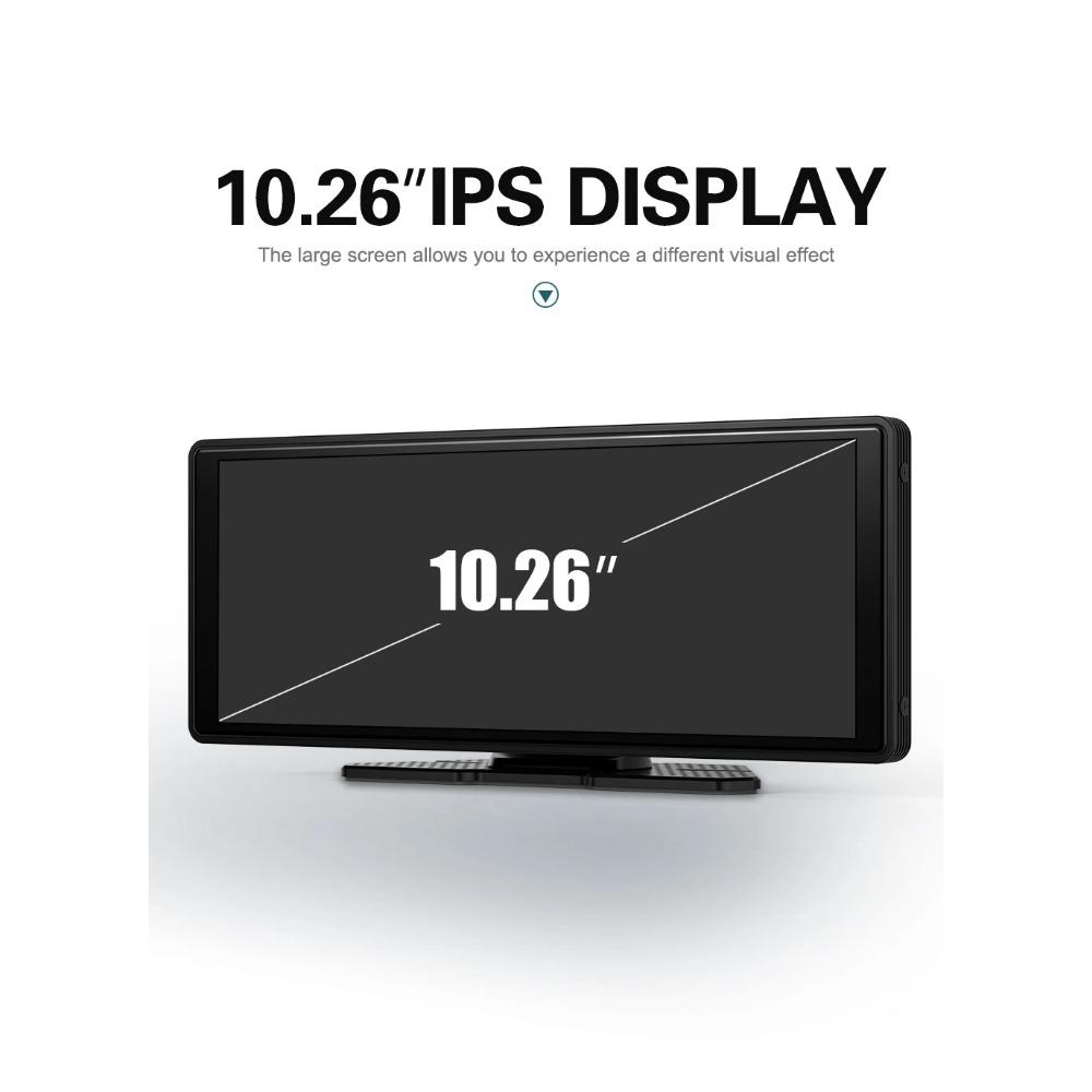 Bezdrátové autorádio Carplay Univerzální 10,26palcový dotykový displej Multimediální Přehrávač videa Android Auto Mirror Link Displej Navigace