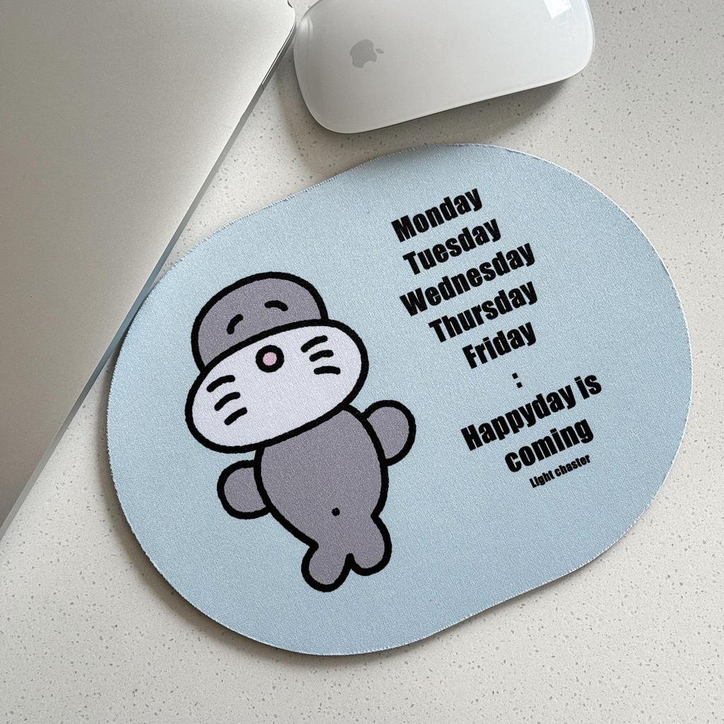 Chasing Light Series Mouse Pad: Portable Creative Cartoon Desk Pad for Student Dorm Rooms