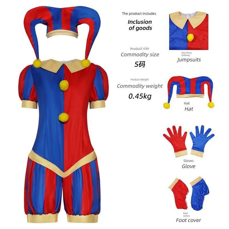 

Magic Circus Cosplay Digital Jumpsuit Pomni Cosplay Costume Clown Cosplay Stage Costume Pamni Model B 130