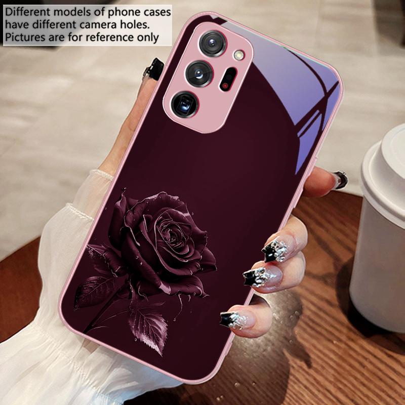 The Dark Golden Rose For Samsung M 02 12 Note 8 9 10 20 A 01 02 03 Core 04 05 06 10 12 13 14 5G 15 16 glass Ultra phone case