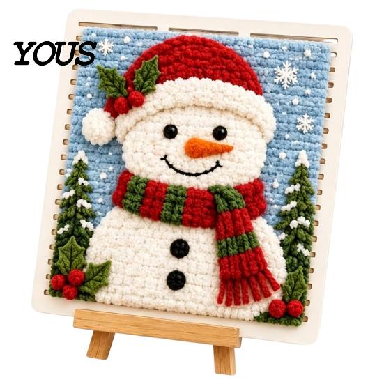 Handmade Yarn Art Craft DIY Fabric Weaving Painting Kit, Halloween Christmas Crochet Kit Decor Projects for Decoration, Beginner Project Set Supplies