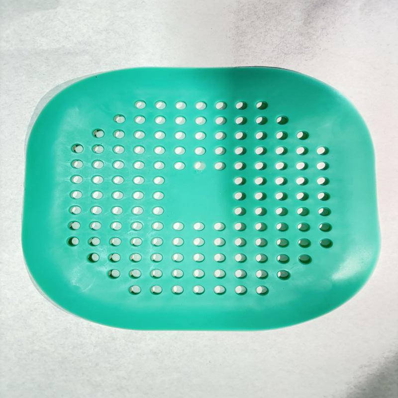 Square Silicone Bathroom Drain Cover Hair Filter Mat