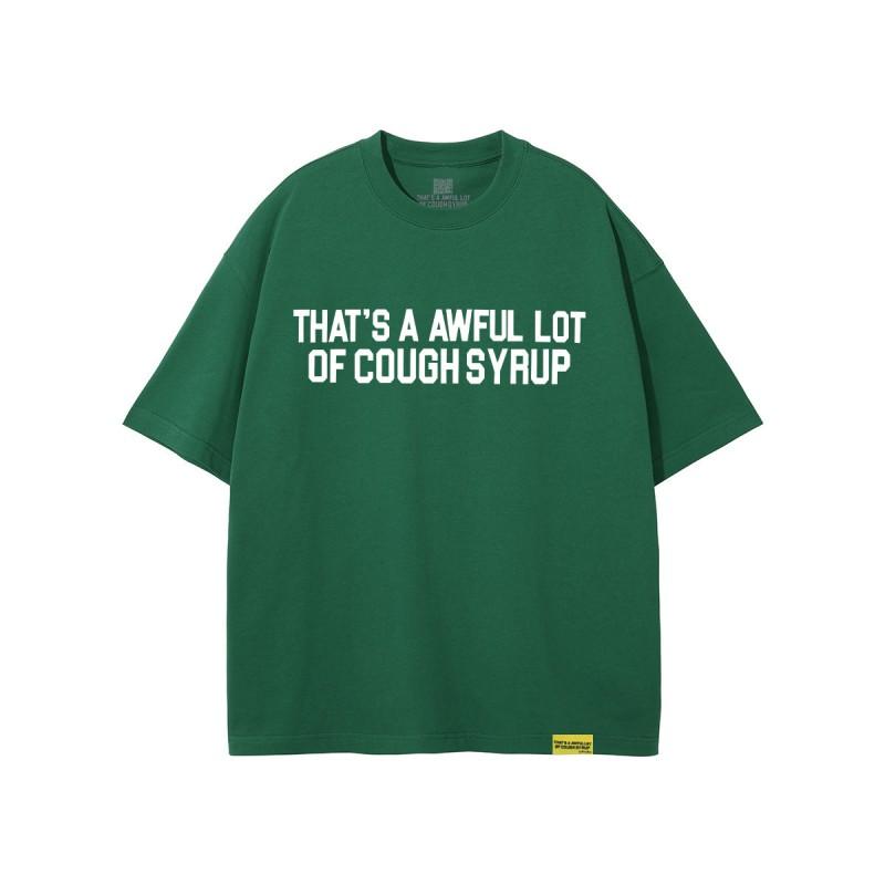 Unisex Oversized Cotton T-Shirt With Bold Letter Print Loose Fit Streetwear Tee Casual Wear