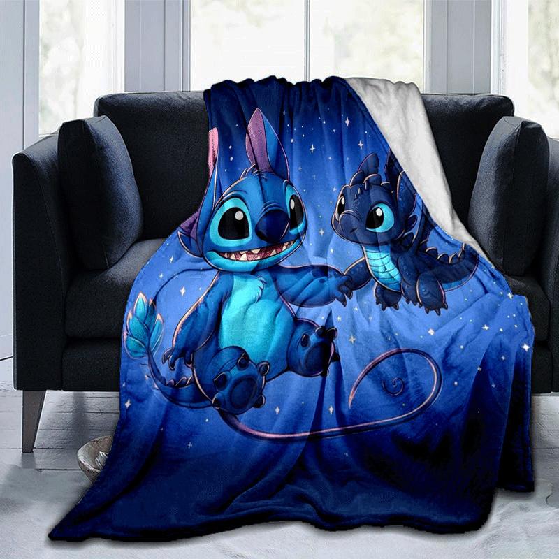 1pc Stitch Printing Blanket - Soft, All-Season Throw for Living Room, Bedroom,Travel