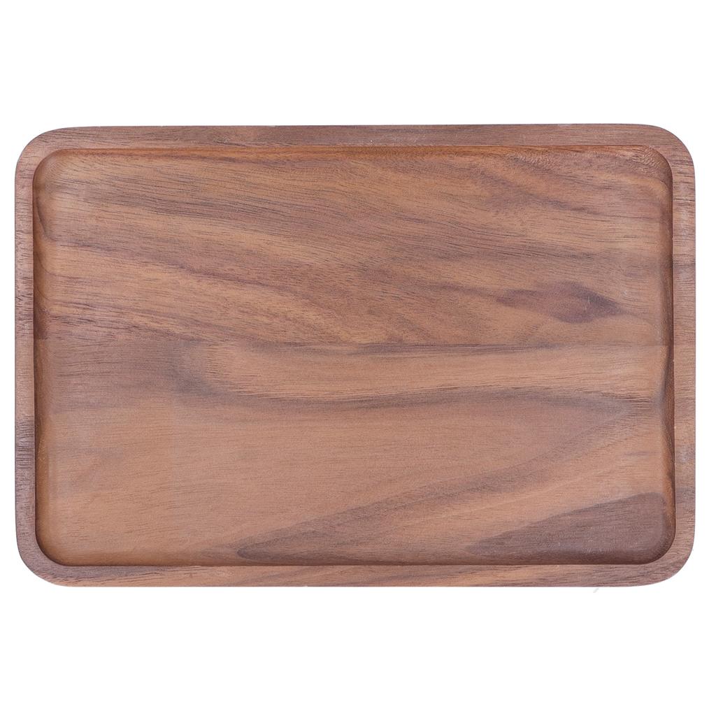 Walnut Service Plate Square Decoration Fruit Food Dessert Plate Tray Wooden BBQ Plate
