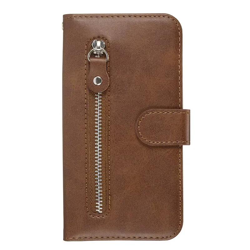 Leather Zipper Flip Wallet Case For Xiaomi 14T 14 13T 12T Redmi 14C 13C 12C Redmi Note 14 13 Pro Plus 12 Turbo 12S Phone Cover