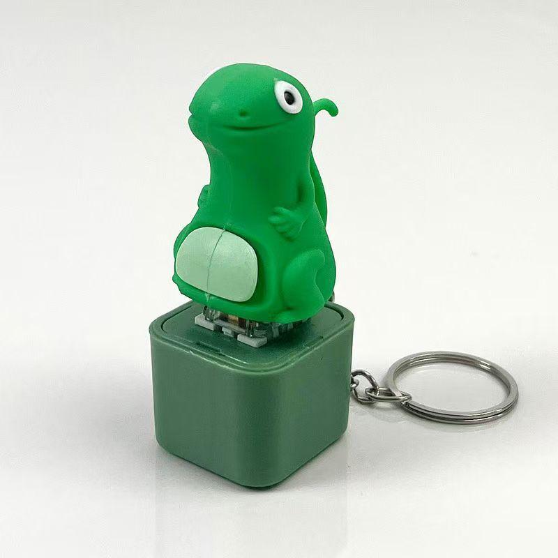 Articulated Shan Hai Jing Wooden Keychain: TungTungTung Sahur Figurine with Language Button