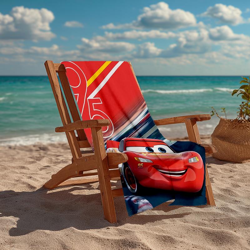 Ultra-Soft Beach Towel with Cars Theme,Ideal for Pool - Camping, Diving - Perfect Travel Essential, Vibrant Beach Towel.