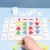 Kids Montessori Wooden Toy, Child Logical Thinking Training Direction Color Cognition Toy, Early Learning Educational Board Game