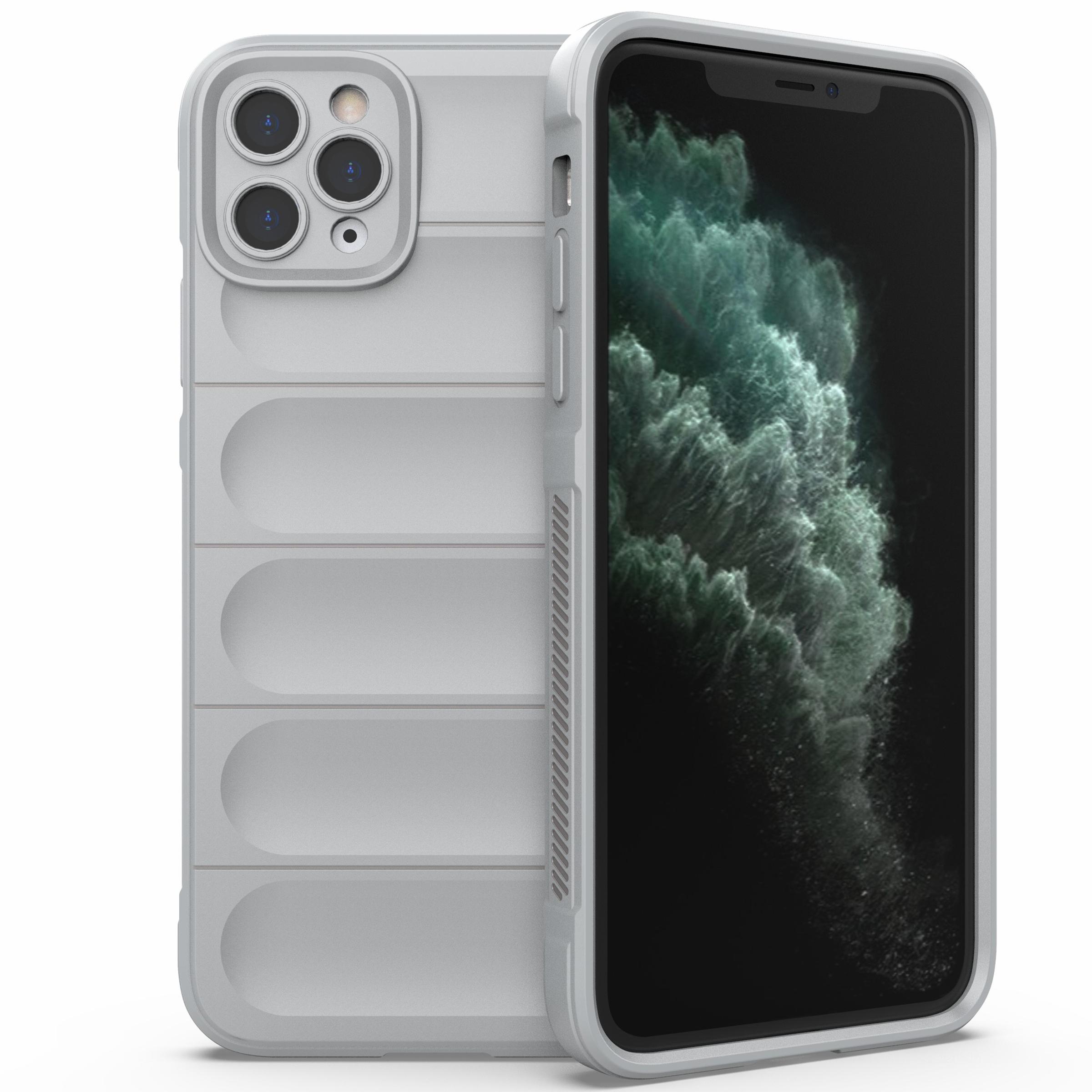 

For iPhone 11 Pro Case TPU Rugged Shockproof Protective Phone Cover Light Grey