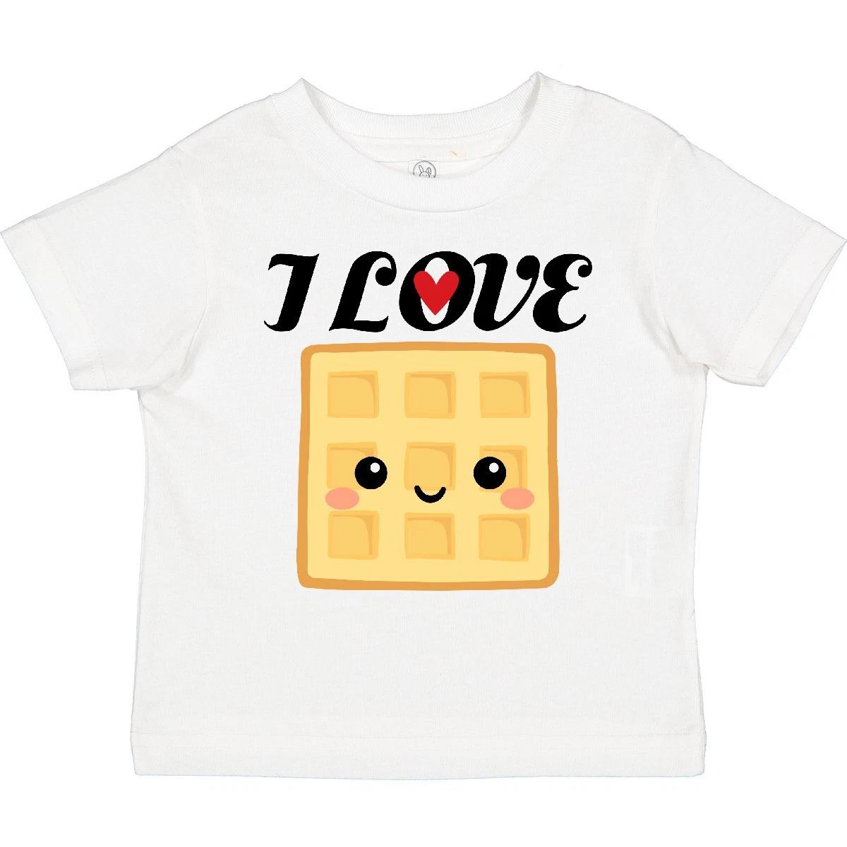 

Inktastic Waffle Lover I Love Waffles Toddler T-Shirt Food Breakfast Pastry Kid 110