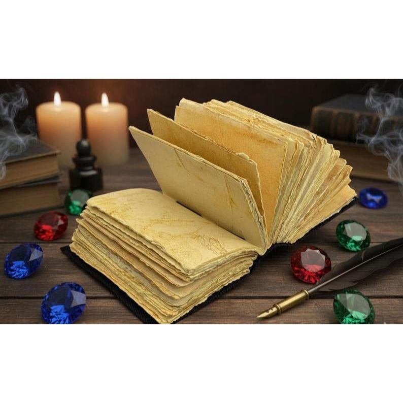 Raven Grimoire: Faux Leather Book of Shadows with Lock