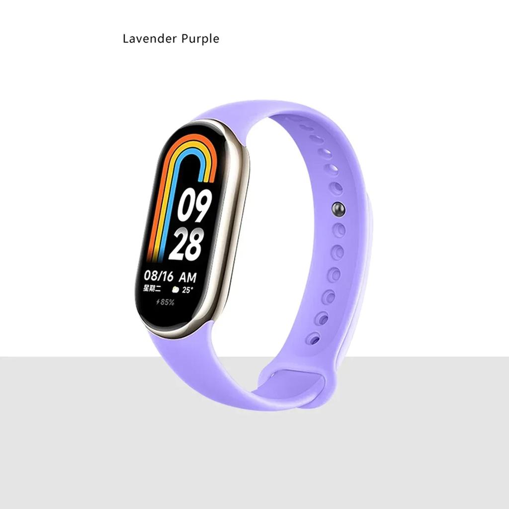 Silicone Strap for Xiaomi Mi Band 9 8 Strap NFC Sports Rubber Bracelet Wristband Pulseira Correa Smart for Mi Band 8/9 Accessory