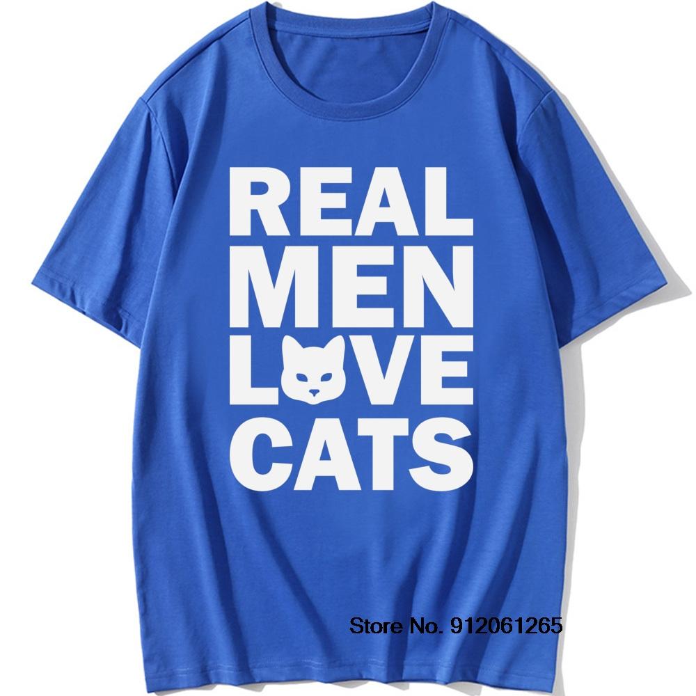 Real Unisex Love Cats Animal T Shirt Vintage Cats Lover Tshirt Cotton Tshirts Cool Daddy Mother Gift Oneck Short Sleeve Tops Tees