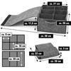 Felt Plate Dish Cup Storage Bag Holder Thicken Camping Tableware Containers Motorhome Kitchen Cupboard Layered Organization