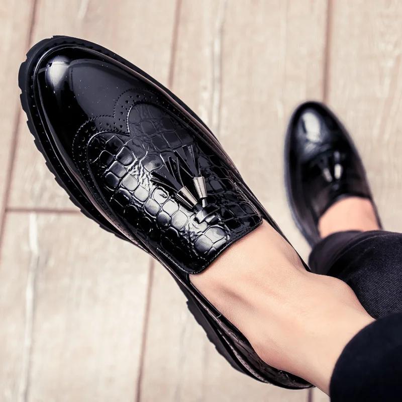 Fashion Men's Dress Shoes High Quality Casual Leather Shoes Business Dress Shoes Oxford Footwear Classic Loafers Zapatos Hombre