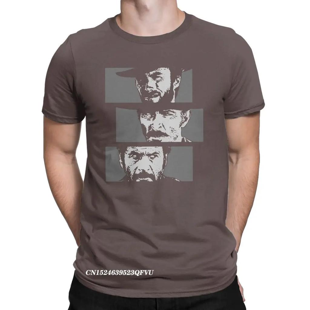 The Good The Bad and The Ugly T-Shirt Herren Premium Baumwolle Freizeit T-Shirts Clint Eastwood T-Shirt Harajuku Kleidung Sommer