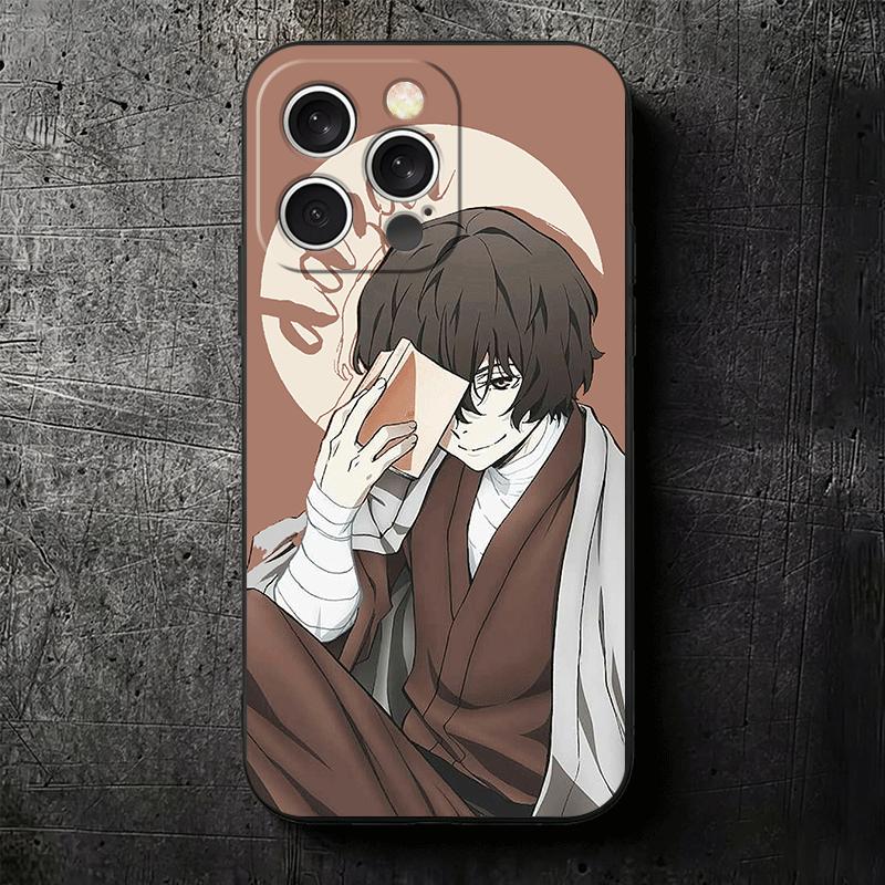 Bungo Stray Dogs Dazai Soft Phone Case for iPhone 16 16E 17 Air 15 Pro Max 14 Plus 13 Mini 11 12 7 Black Cover Back Shell