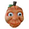 Halloween Pumpkin Statue with Expression Cartoon Pumpkin Head Resin Figurine Sculpture Indoor Outdoor Garden Desktop Decoration