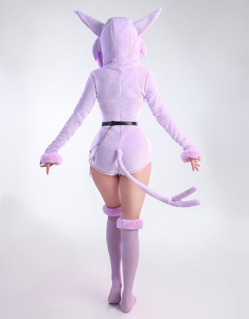 Mobbunny Cat Cosplay Bodysuit Hoodie Fleece Monster Cute Costume Tail S-XL