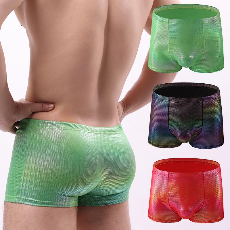 Men's Underwear Mid Waist Sexy Youth Men's Plus Size Comfortable Breathable Flat Corner Shorts