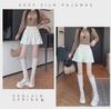 Women's High-Waist A-Line PU Leather Shorts - Brown, Autumn/Winter 2023, Fashionable Slim Wide-Leg Design for Outerwear with Boots.