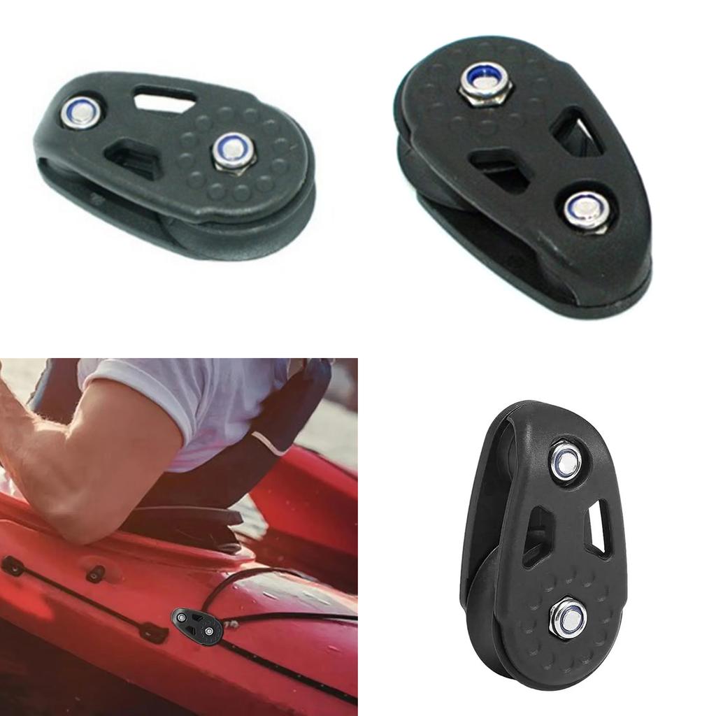 Plastic Kayak Pulley Block Sheave Block Slide Rail Anchor Trolley Sheave Water Sport Hardware for Kayak Canoe Boat